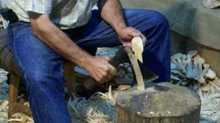 Making Spoons Out Of Wood Chops With An Axe  FATACIL 2008 fRiikTV [upl. by Akihsal]