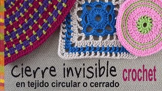 Cierre invisible en tejido a crochet circular o cerrado  Tejiendo Perú [upl. by Menell]