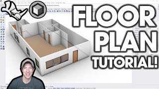 How to Create a 3D Floor Plan in Rhino  BEGINNERS START HERE [upl. by Pufahl]