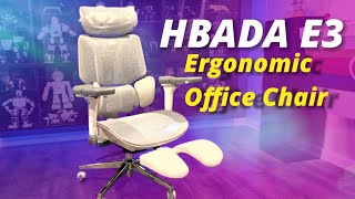 Hbada E3 Ergonomic FUTURISTIC Office Chair  Unboxing amp Review [upl. by Aehtla830]