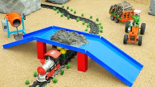 diy tractor making mini concrete bridge for truck safety science project‪MiniCreative1‬  keepvilla [upl. by Harbot]