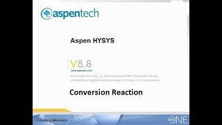 Conversion Reaction in Aspen HYSYS v88 [upl. by Meli]