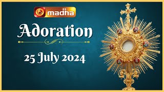 🔴 LIVE 25 JULY 2024 Adoration 1100 AM  Madha TV [upl. by Lombardy]