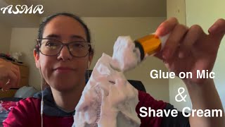 ASMR Brainmelting tingles from glue on the mic amp Shaving Cream asmr asmrtriggers asmrsounds [upl. by Jarus]