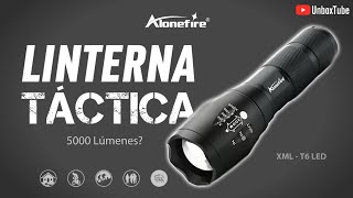 🔦 Linterna TACTICA Potente⚡ Recargable LED  Alonefire [upl. by Kerred190]