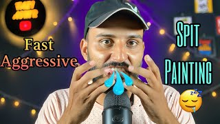 Asmr Fast amp Aggressive Spit Painting asmrfastandaggressive asmrspitpainting asmr [upl. by Herzel]