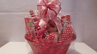 How To Make A Gift Basket  Valentines Day Basket Demonstration [upl. by Evelyn381]