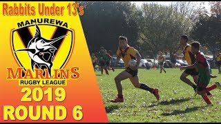 2019 Round 6 Manurewa Marlins U13 Rabbits v Mangere East Hawks 720p [upl. by Oremodlab522]