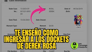 Te enseño como ver los Dockets de Derek Rosa y el caso Irina Garcia derekrosa [upl. by Ellenwahs850]