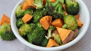 Roasted Broccoli amp Sweet Potato Side Dish My FAV [upl. by Ellehcal]