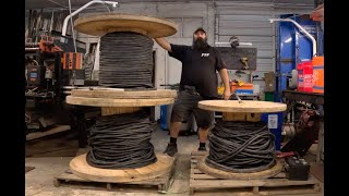 Massive Spools Of Copper Wire Stripped With The Copper King [upl. by Delija]