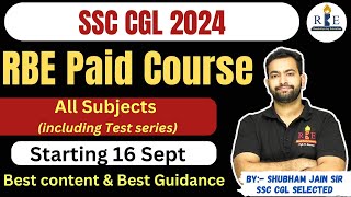 SSC CGL 2024 Tier2 Paid course Announcement by Shubham Sir RBE Best content amp Best guidance 🔥 [upl. by Anetsirk151]