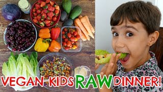 VEGAN KIDS RAW DINNER  NUTSESAME FREE DRESSING RECIPE [upl. by Hitchcock]