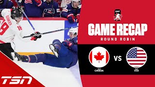 Canada vs USA  2023 World Juniors Highlights [upl. by Nyrraf]