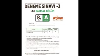 SPOİLER YAYINLARI LGS DENEMESİ3 [upl. by Lytton]