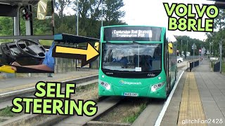 Self Steering Volvo B8RLE MCV eVoRa on Cambridgeshire Guided Busway [upl. by Eartnoed]