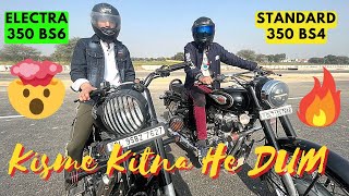 Bullet Electra 350 Vs Bullet Standard 350⚠️ Comparison Test✅ Drag Race chotakapoorvlogs [upl. by Jacobina]