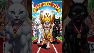 The white muscle cat the yellow muscle cat the black muscle cat had a race the white muscle cat w [upl. by Barthol]