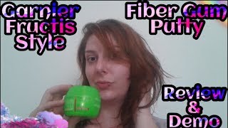 Garnier Fructis Style Fiber Gum Putty Review and Demo [upl. by Kosse]