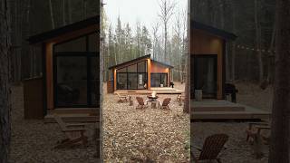 Cozy Scandinavian Tiny Home w Minimalist Design Deep in the Woods [upl. by Lasyrc]