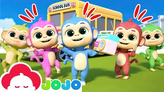 Five Little Monkeys Are Riding On The Bus  Baby JoJo Nursery Rhymes amp Kids Songs [upl. by Stanislas]