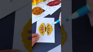 Pick up some fallen leaves and turn them into insects with your children Kindergarten handicraf [upl. by Anirbys]