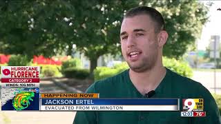 North Carolina man rides out Hurricane Florence in Cincinnati [upl. by Guillema425]