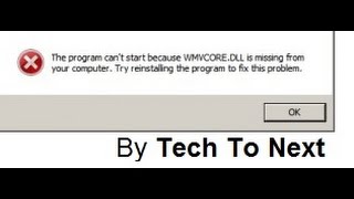 How to solve quotwmvcore dll missing server 2008 or 2012 r2quot [upl. by Emmerich]