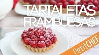 Tartaletas de frambuesa y crema pastelera  Petitchef [upl. by Tamsky]