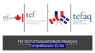 Tef CanadaTEF Compréhension écrite examen Section B Nouveaux Texts Longs [upl. by Aseeram406]