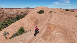 Moab Slickrock Mountain Biking Drone [upl. by Dnomsaj]