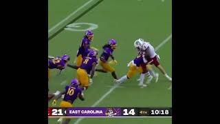 East Carolinas defense just shut down No 13 NC State on 4thandgoal 😳 [upl. by Ricki]