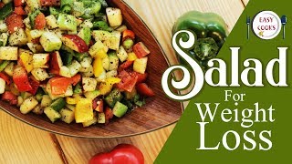 Healthy Cut Salad for Weight Loss  1 Minute Recipe [upl. by Anirtap]