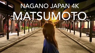 Matsumoto Nagano Walking Tour JAPAN 4K HDR 60fps [upl. by Ferdie]