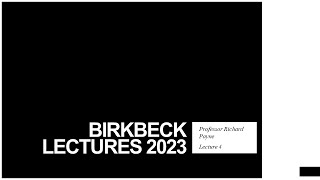 Birkbeck 2023 Lecture 4 A Festive Economy [upl. by Nnagrom393]