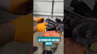 Alternator install hack Easy automobile mechanic easy worksmarternotharder [upl. by Assed16]