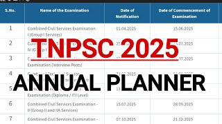 2025 TNPSC ANNUAL PLANNER [upl. by Akamaozu364]