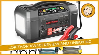 Lokithor AW401 Jump Starter Inflator Shower unboxing and review  Tool of the Week [upl. by Nayab]