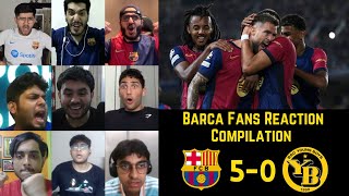 BARCELONA Fans Satisfied Reactions to BARCELONA 50 YOUNG BOYS  UCL GW 2  02102024 [upl. by Hellene273]