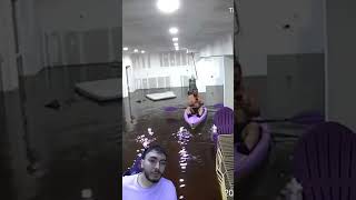 Florida Man Kayaks Through Flooded Living Room During Hurricane Helene TikTok [upl. by Golden]