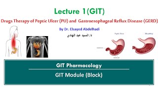 Lecture 1  Drug Therapy of Acid peptic diseases PU amp GERD  Dr Elsayed Abdelhadi 2024 2025 [upl. by Akener]