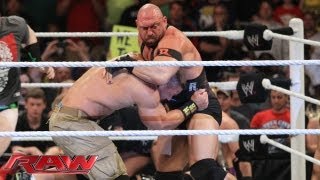 Raw  623 John Cena and Ryback brawl before their WWE Payback match Raw June 10 2013 [upl. by Comras23]