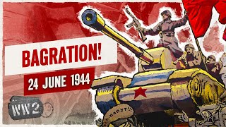 Week 252  The Greatest Pincer Movement in Military History  WW2  June 24 1944 [upl. by Tapes]