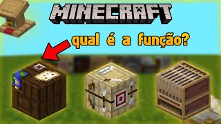 A FUNÇÃO DE TODAS AS BANCADAS DO MINECRAFT 120 ATUALIZADO [upl. by Bilbe]