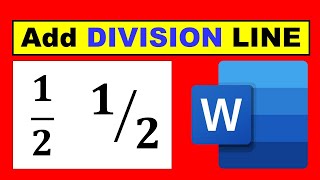 How to Add Division Line in Word  How to Put Division Line in Word [upl. by Deehan403]