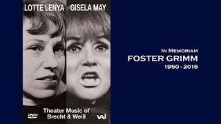 Moritat from THREEPENNY OPERA Gisela May Tribute to Foster Grimm [upl. by Salb320]