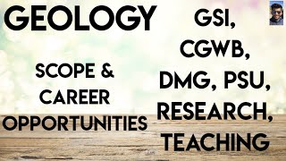 GEOLOGY  Scope and Career Opportunities [upl. by Goggin121]