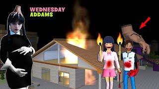 Addams Girl Pregnant Yuta Mio Haunteds 😱 Il Sakura School Simulator Drama story 👹 [upl. by Bertram]