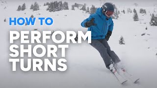 HOW TO SKI SHORT TURNS  4 tips from top ski instructor Cris F [upl. by Vyner]