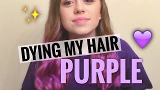 DYEING MY HAIR PURPLE  Mollyann02 [upl. by Annazus559]